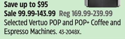 Selected Vertuo POP and POP+ Coffee and Espress…