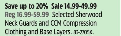 Selected Sherwood Neck Guards and CCM Compressi…