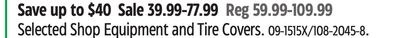 Hoover Selected Shop Equipment and Tire Covers