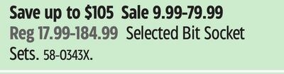 Selected Bit Socket Sets