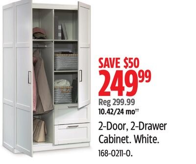 2-Door, 2-Drawer Cabinet