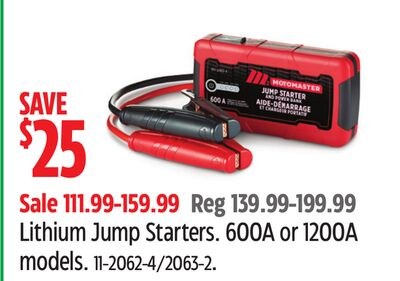 MOTOMASTER Lithium Jump Starters