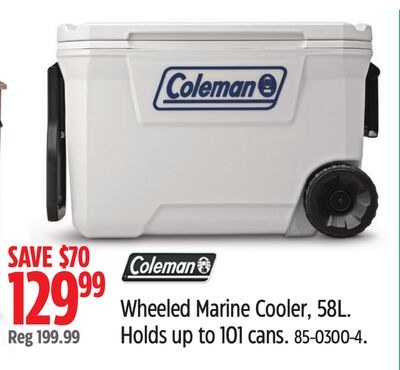 Coleman Wheeled Marine Cooler