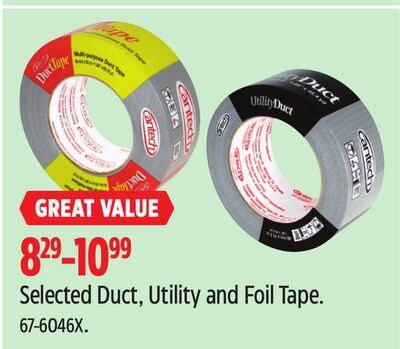 Selected Duct, Utility and Foil Tape