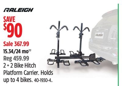 RALEIGH 2 + 2 Bike Hitch Platform Carrier