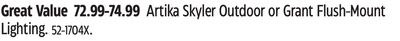 Artika Skyler Outdoor or Grant Flush-Mount Ligh…