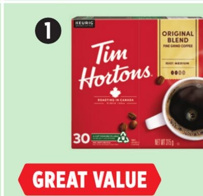 Selected Tim Hortons K-Cup® Coffee Pods
