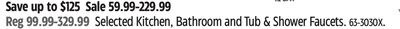 Selected Kitchen, Bathroom and Tub & Shower Fau…