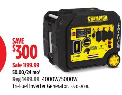 4000W/5000W Tri-Fuel Inverter Generator.