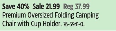 Premium Oversized Folding Camping Chair with Cu…