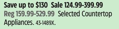 Selected Countertop Appliances