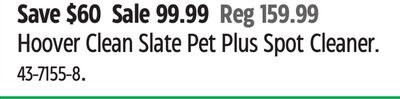 Hoover Clean Slate Pet Plus Spot Cleaner