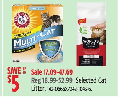 Selected Cat Litter.