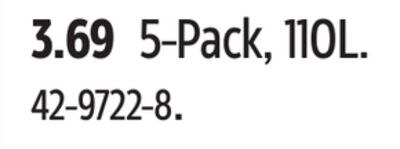 5-Pack, 110L.