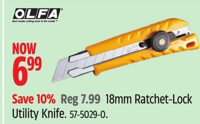 OLFA 18mm Ratchet-Lock Utility Knife