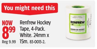 Renfrew Hockey Tape, 4-Pack