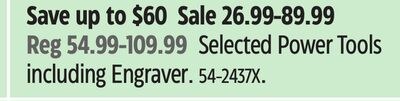 Selected Power Tools including Engraver