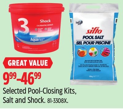 Selected Pool-Closing Kits, Salt and Shock