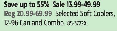 Selected Soft Coolers, 12-96 Can and Combo
