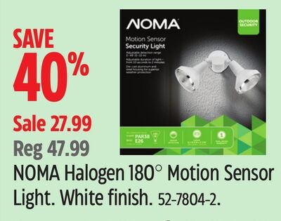 NOMA Halogen 180° Motion Sensor Light