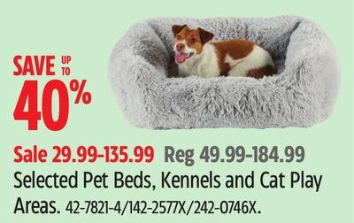 Selected Pet Beds, Kennels and Cat Play Areas
