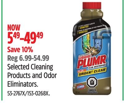 Selected Cleaning Products and Odor Eliminators