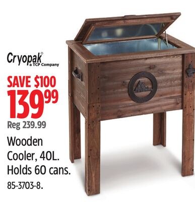 Wooden Cooler, 40L.