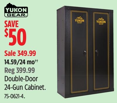 YUKON GEAR Double-Door 24-Gun Cabinet