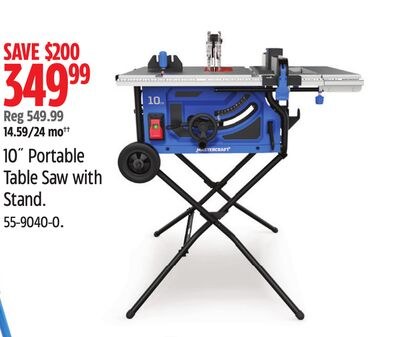 10" Portable Table Saw with Stand