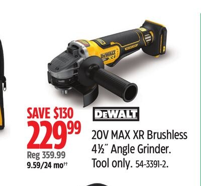 DEWALT 20V MAX XR Brushless 41⁄2˝ Angle Grinder