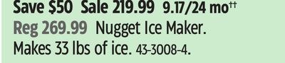Nugget Ice Maker. Makes 33 lbs of ice