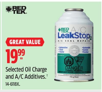 RED TEK Selected Oil Charge and A/C Additives.†
