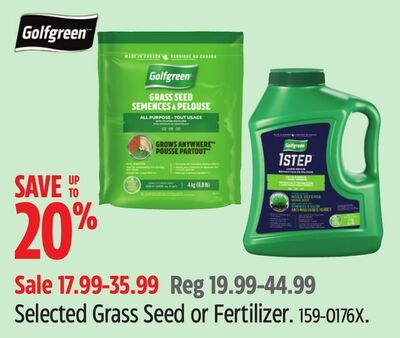 Golfgreen Selected Grass Seed or Fertilizer.