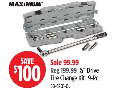 1⁄2˝ Drive Tire Change Kit, 9-Pc