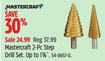 Mastercraft 2-Pc Step Drill Set.
