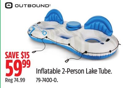 OUTBOUND Inflatable 2-Person Lake Tube.