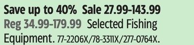 Selected Fishing Equipment