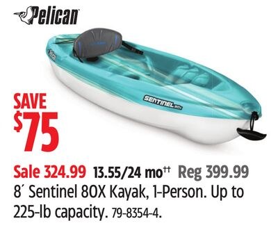 Pelican 8´ Sentinel 80X Kayak, 1-Person