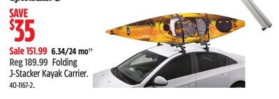 Folding J-Stacker Kayak Carrier