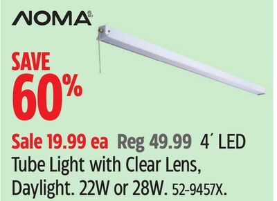NONA Tube Light with Clear Lens, Daylight