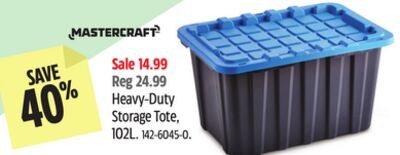 Mastercraft Heavy-Duty Storage Tote