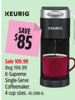 KEURIG K-Supreme Single-Serve Coffeemaker.