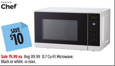 MasterChef 0.7 Cu-Ft Microwave.