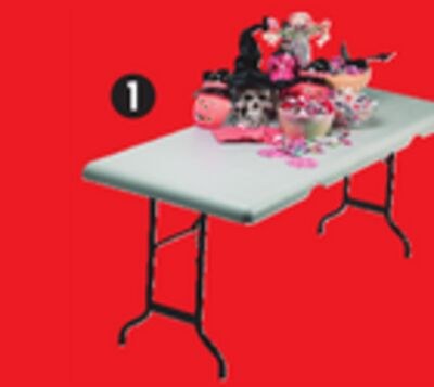 For Living 6´ Folding Table with Carry Handle