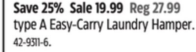 Type A Easy-Carry Laundry Hamper