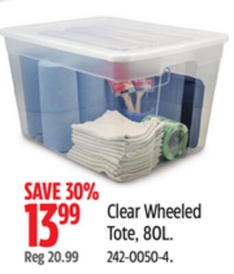 TYPE A Clear Wheeled Tote