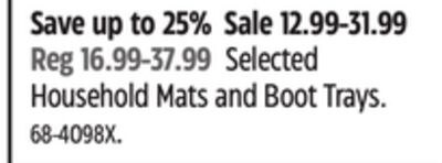 For Living Selected Household Mats and Boot Tra…