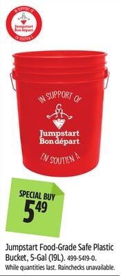 Jumpstart Food-Grade Safe Plastic Bucket