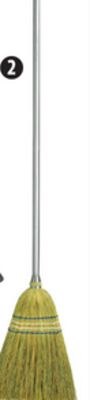 Mastercraft Corn Broom with Wood Handle
