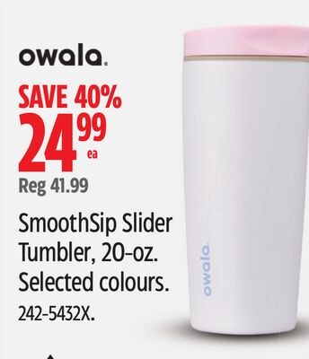 Owala SmoothSip Slider Tumbler, 20-oz.
